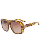 Casablanca Men's Oversized Square Sunglasses in Tortoiseshell/Red