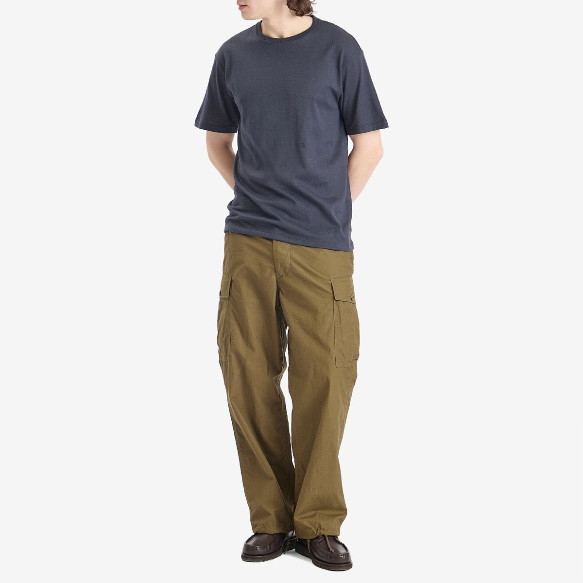 Nanamica Men's Loopwheel Coolmax Jersey T-Shirt in Navy
