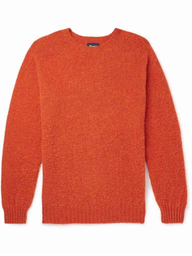 Photo: Drake's - Brushed Shetland Wool Sweater - Orange