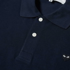 Comme des Garçons Play Men's Little Black Heart Polo Shirt in Navy