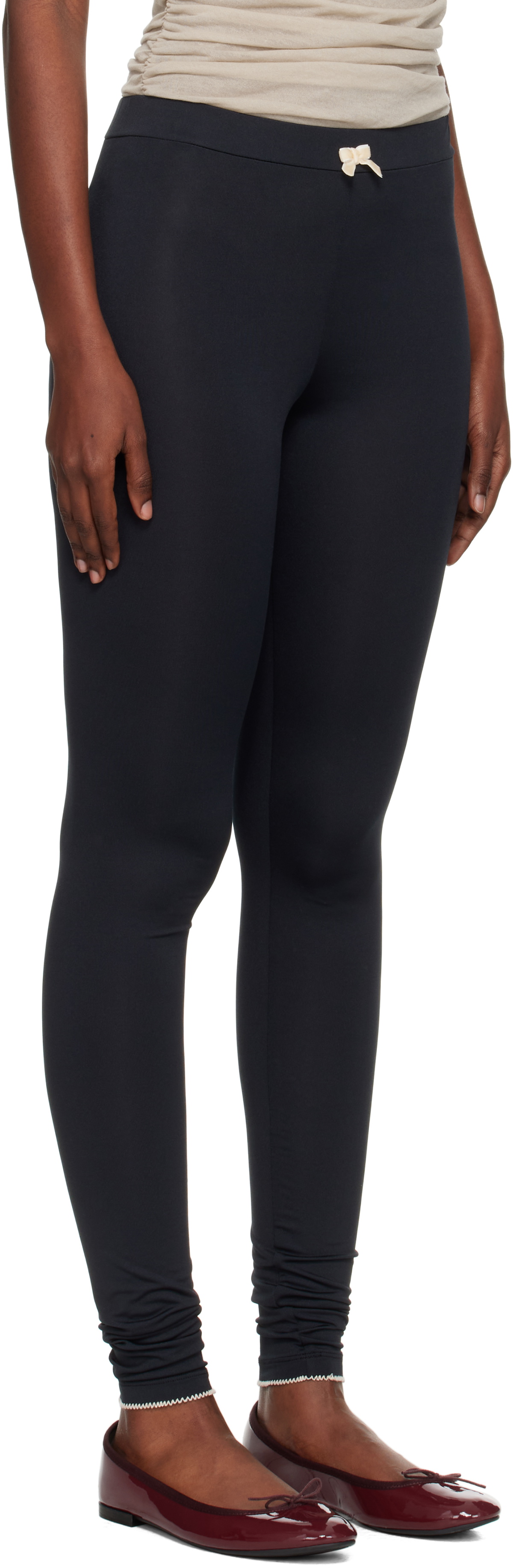 Caro Editions Black Jersey Leggings