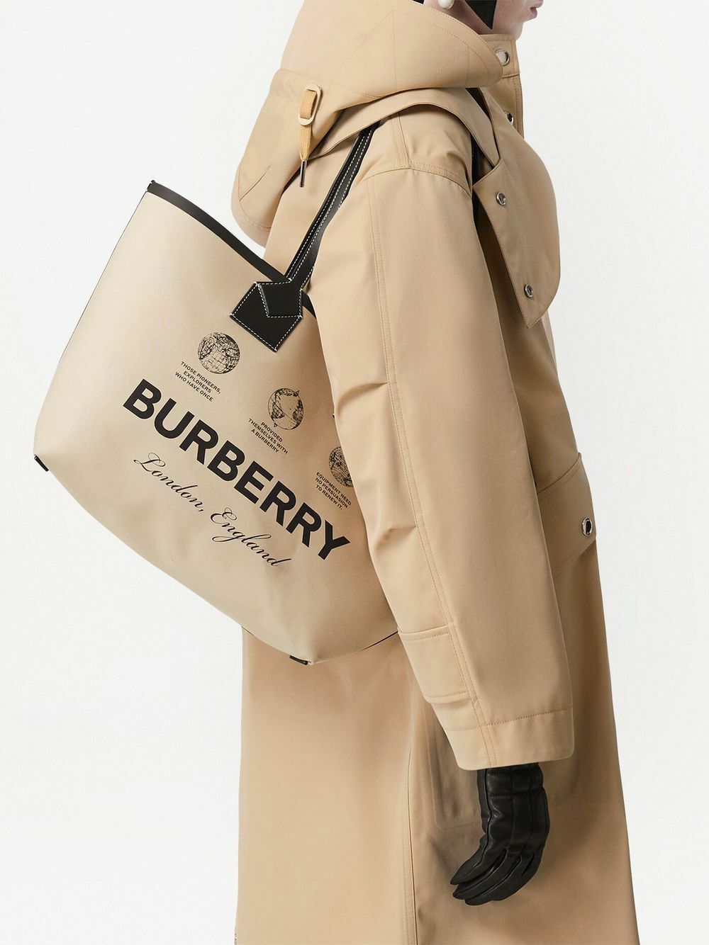BURBERRY - London Cotton Tote Bag Burberry