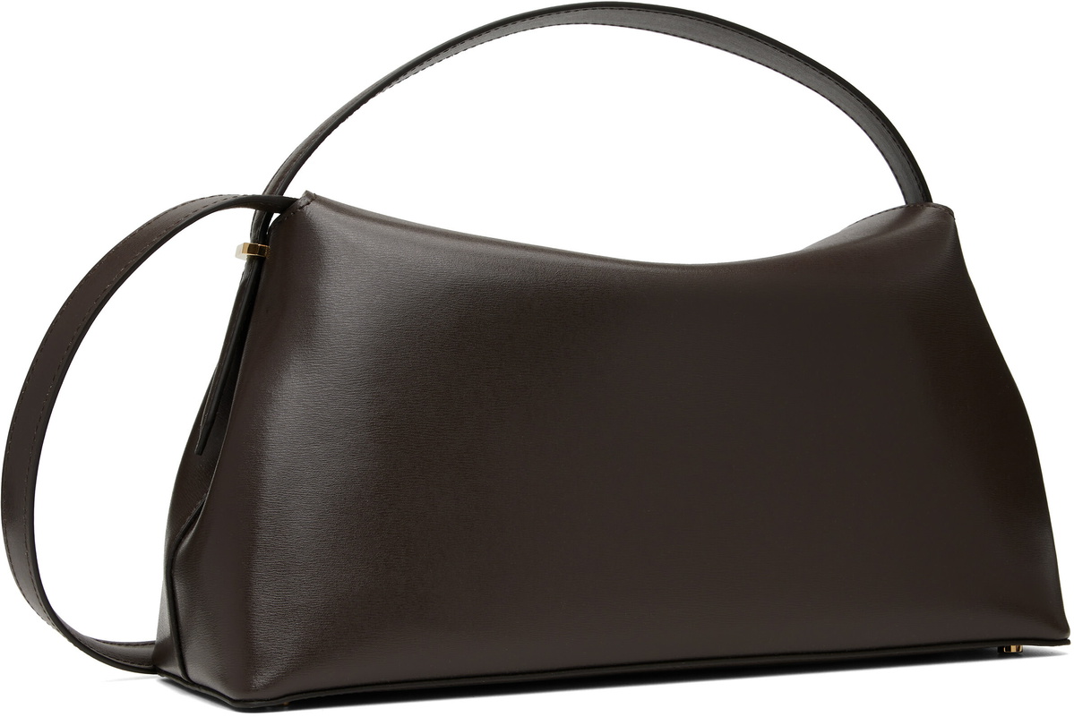 TOTEME Brown T-Lock Leather Top Handle Bag