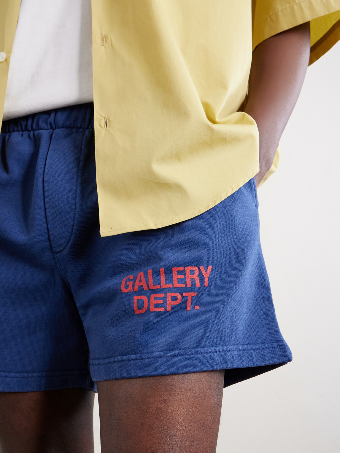 Gallery Dept. - Zuma Straight-Leg Logo-Print Cotton-Jersey Shorts - Blue