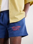 Gallery Dept. - Zuma Straight-Leg Logo-Print Cotton-Jersey Shorts - Blue