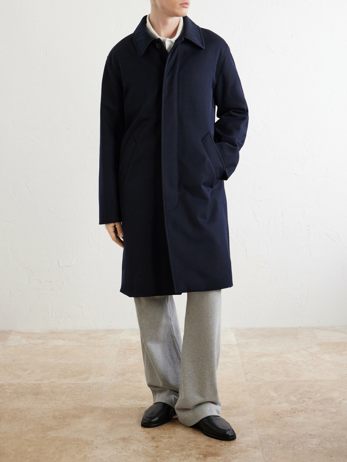 A.P.C. - Mac Hugo gabardine trench coat - Blue