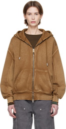 Eckhaus Latta Tan Zip Hoodie
