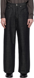 Youth Black Extra Wide Jeans