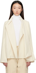 LE17SEPTEMBRE Beige Scarf Short Trench Jacket