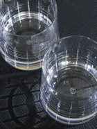 Christofle - Graphik Set of Two Crystal Double Old Fashioned Glasses