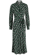 Diane Von Furstenberg Tori Printed Midi Wrap Dress Black