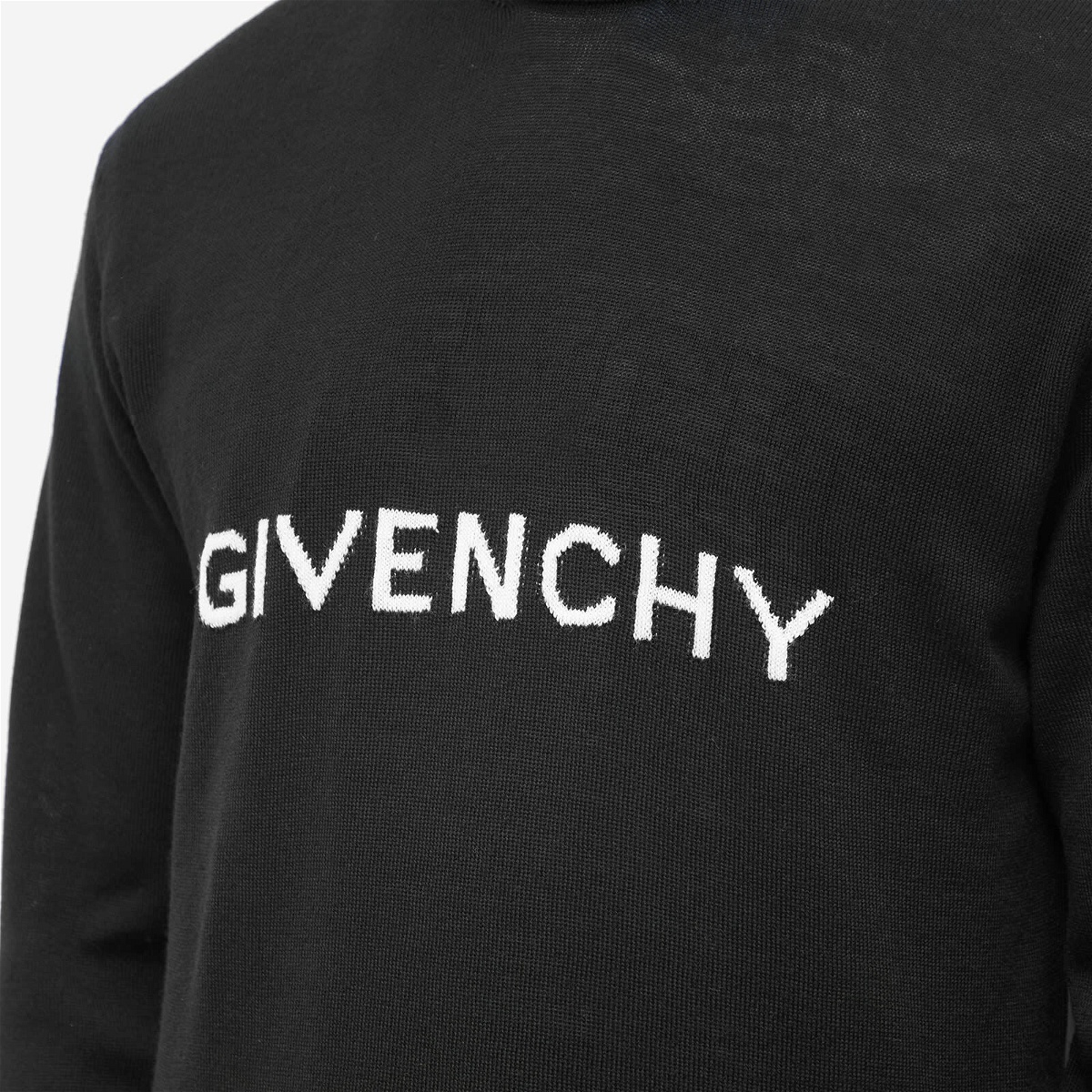 Givenchy Men's Archetype Logo Crew Knit in Black Givenchy