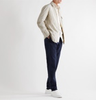 Aspesi - Tapered Cotton and Linen-Blend Twill Trousers - Blue