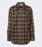 Róhe Checked wool-blend overshirt