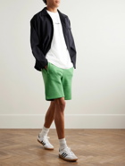 adidas Originals - Essentials Straight-Leg Logo-Embroidered Cotton-Blend Jersey Shorts - Green
