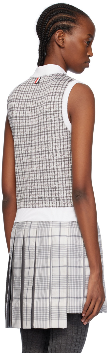 Thom Browne Madras Check Jacquard Polo 600027990gry main image 0