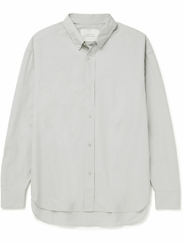 Photo: Studio Nicholson - Jude Button-Down Collar Cotton-Poplin Shirt - Gray