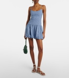 Faithfull Pelea checked cotton minidress