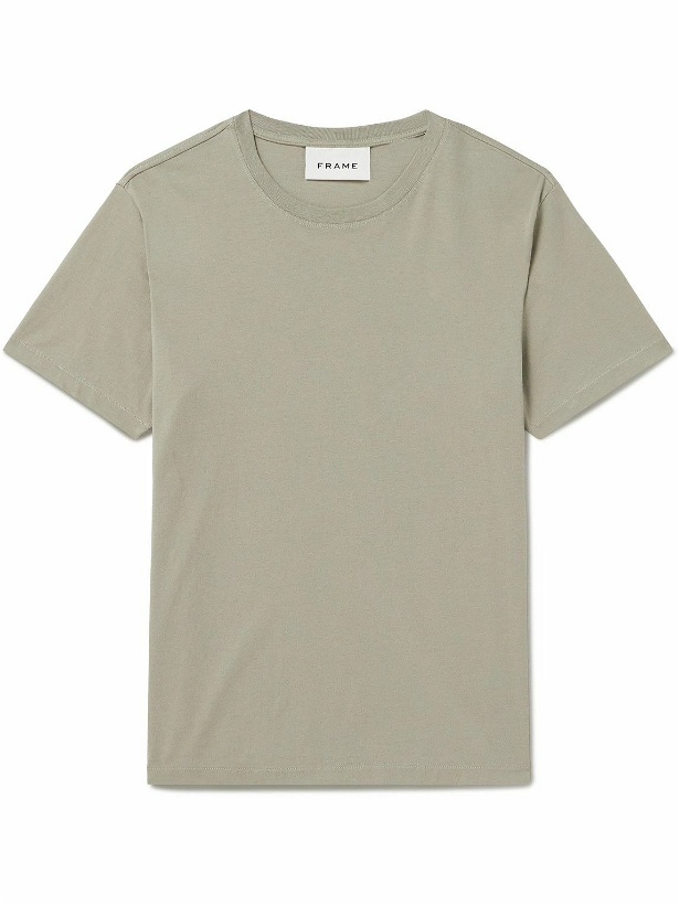 Photo: FRAME - Cotton-Jersey T-Shirt - Green