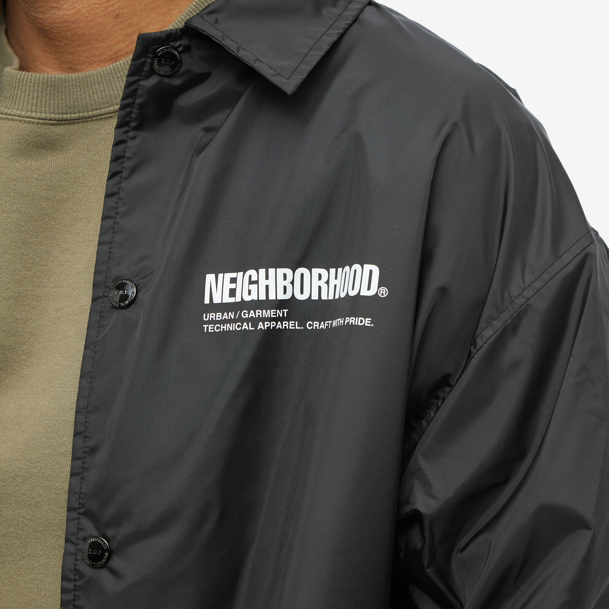 Neighborhood Men's Windbreaker Jacket in Black Neighborhood