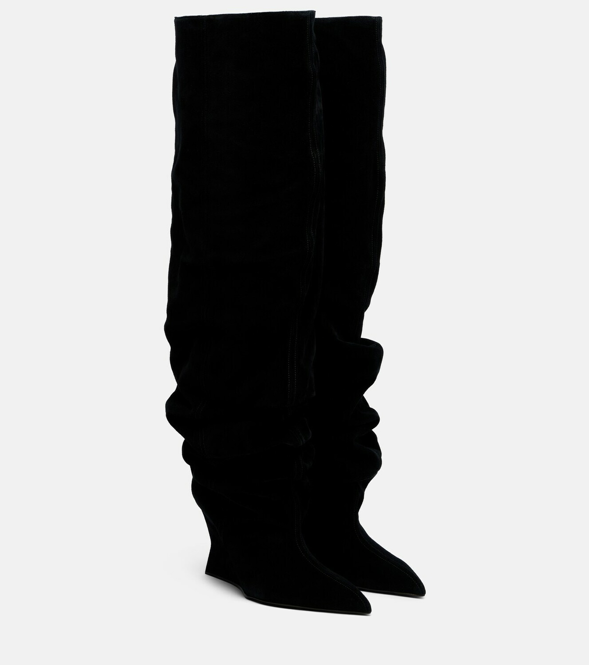 Balmain Suede over-the-knee boots