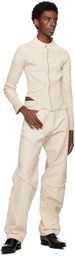 Mainline:RUS/Fr.CA/DE Beige Paneled Cardigan