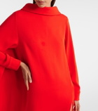Balenciaga Caped silk and wool crêpe maxi dress