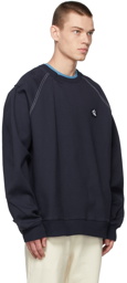 ADER error Navy Logo Sweatshirt
