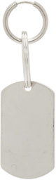 Martine Ali Silver Single Dog Tag Earring