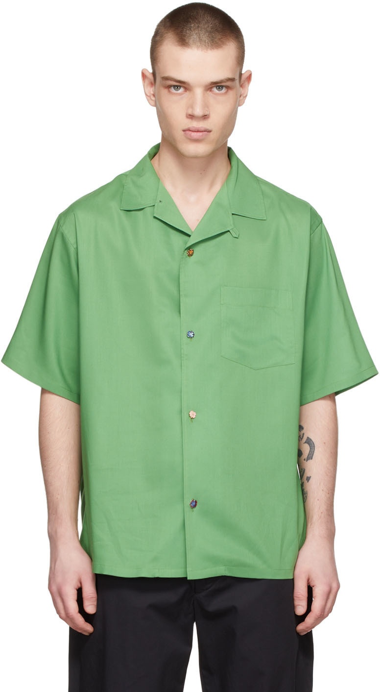 Photo: 4SDESIGNS Green Rayon Short Sleeve Shirt