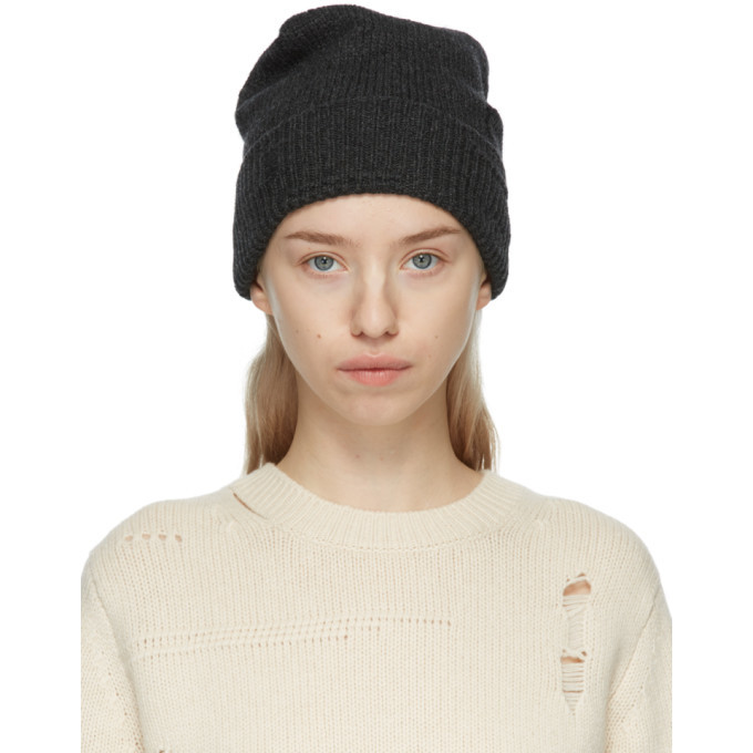 Helmut Lang Grey Distressed Heritage Beanie Helmut Lang display picture 3