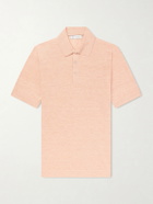 Brunello Cucinelli - Linen and Cotton-Blend Polo Shirt - Orange