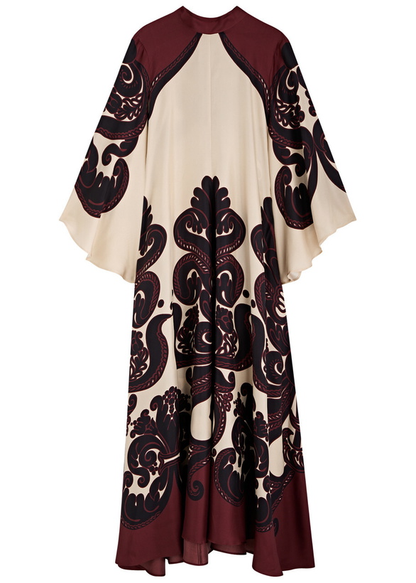 Photo: LA Double J Magnifico Printed Silk-satin Maxi Dress Cream