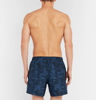 Ermenegildo Zegna - Mid-Length Printed Swim Shorts - Men - Navy