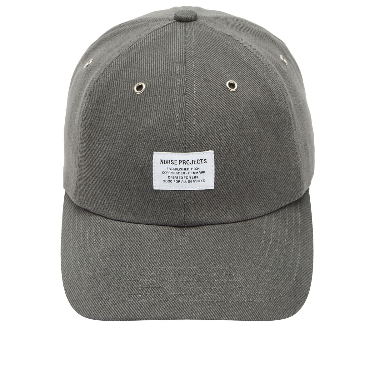 Norse Projects Men's Bull Denim 6 Panel Cap in Graphite 