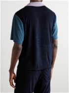 Paul Smith - Towelling Lounge Colour-Block Terry Polo Shirt - Blue