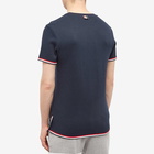 Thom Browne Men's Striped Tipping T-Shirt in Navy