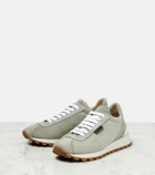 Brunello Cucinelli - Monili beaded suede low-top sneakers