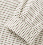 Camoshita - Grandad-Collar Checked Cotton Shirt - Men - Neutral
