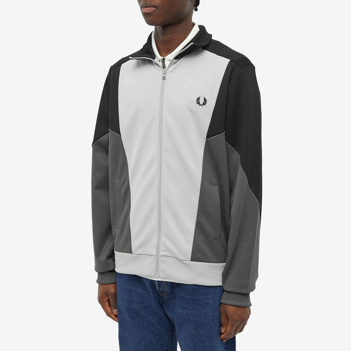 Fred perry color block track jacket best sale