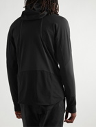 Lululemon - Cold-Terrain Mesh-Trimmed Jersey Half-Zip Hooded Jacket - Black