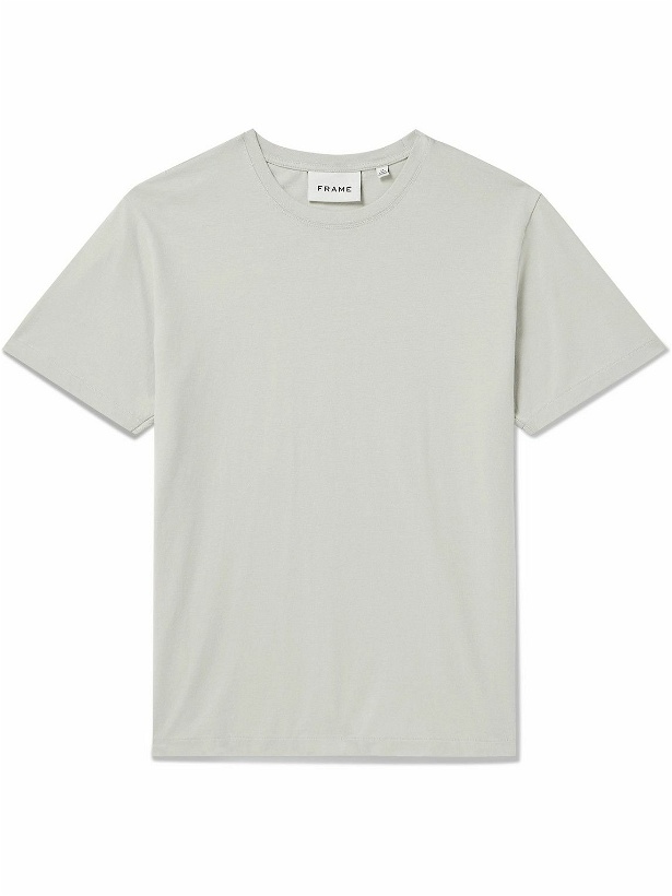 Photo: FRAME - Cotton-Jersey T-Shirt - Gray