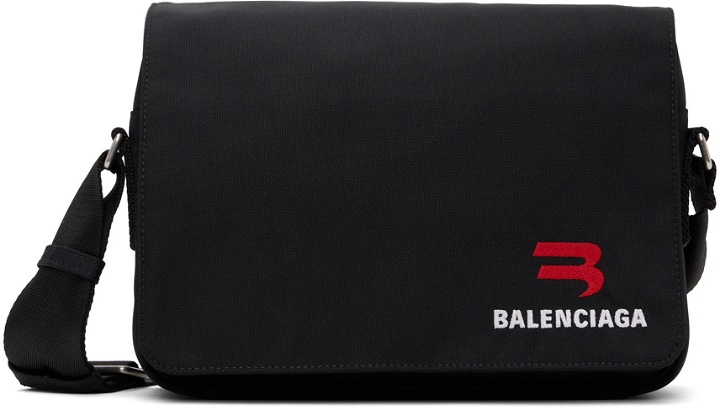 Photo: Balenciaga Black Small Explorer Messenger Bag