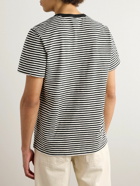 Nudie Jeans - Roy Slub Striped Cotton-Jersey T-Shirt - Black