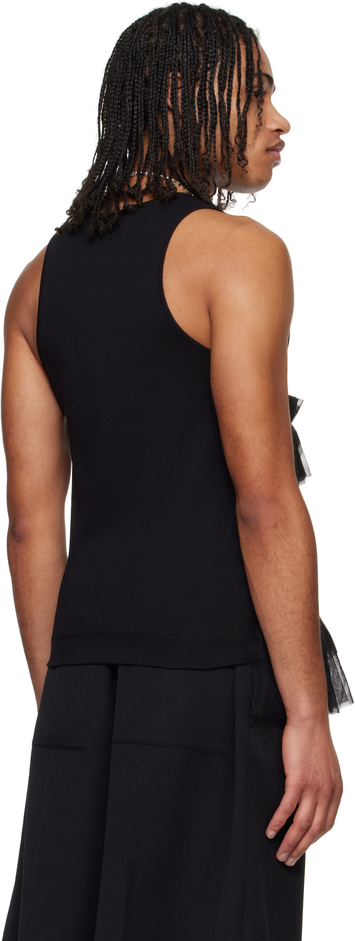 Simone Rocha Black Tutu Hem Tank Top