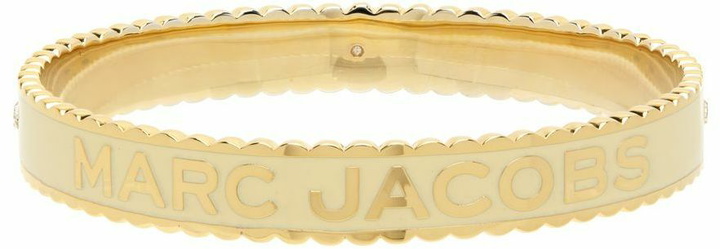 Photo: Marc Jacobs Gold & Beige 'The Medallion Large' Cuff Bracelet