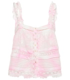 LoveShackFancy Sully embroidered cotton top