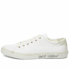 Saint Laurent Men's Malibu Signature Sneakers in White