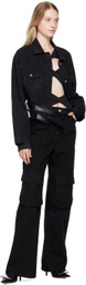 Lado Bokuchava Black Buckle Denim Jacket