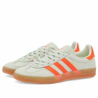 Adidas Men's Gazelle Indoor W Sneakers in Linen Green/Solar Orange/Gum